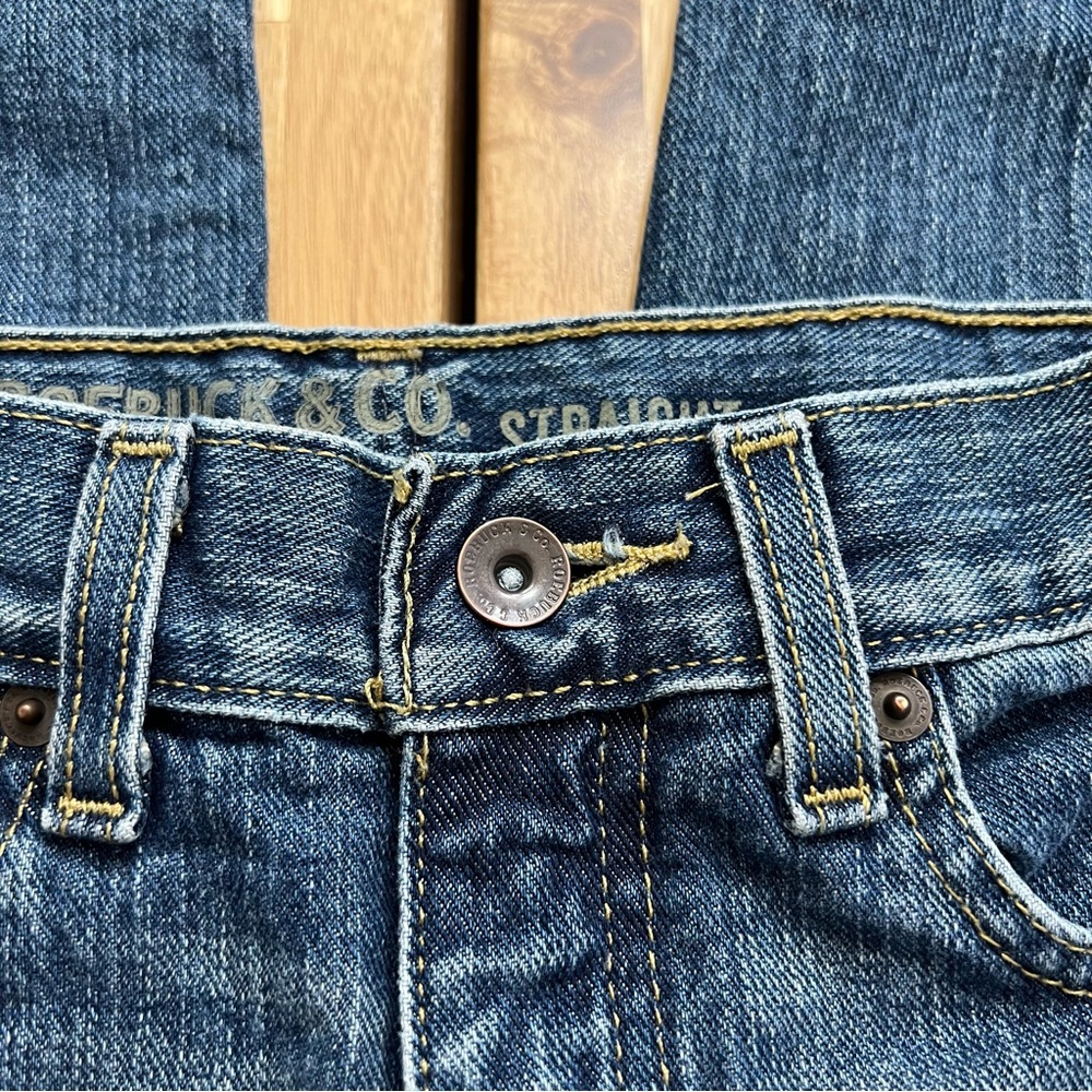Roebuck & Co. Boys Straight Leg Blue Jeans - Picture 2 of 7